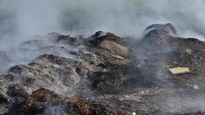 Noida chief fire officer Pradeep Chaubey said the department hopes to douse the blaze completely by Friday evening. (Sakib Ali/HT Photo) Noida chief fire officer Pradeep Chaubey said the department hopes to douse the blaze completely by Friday evening. (Sakib Ali/HT Photo)