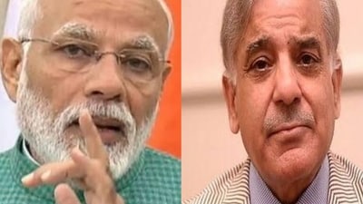 Prime Minister Narendra Modi and Pakistan premier Shehbaz Sharif