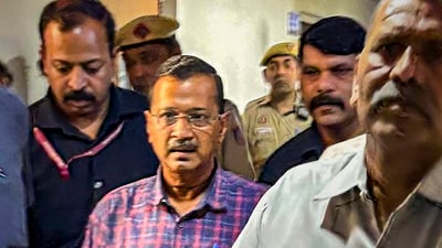 Delhi Chief Minister and AAP Convenor Arvind Kejriwal arrives to appear before the Rouse Avenue Court (PTI Photo) (PTI) Delhi Chief Minister and AAP Convenor Arvind Kejriwal arrives to appear before the Rouse Avenue Court (PTI Photo) (PTI)