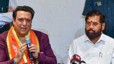 Bollywood actor Govinda on Thursday joined the ruling Shiv Sena in Mumbai, making a comeback in politics after a 14-year hiatus. (PTI) Bollywood actor Govinda on Thursday joined the ruling Shiv Sena in Mumbai, making a comeback in politics after a 14-year hiatus. (PTI)