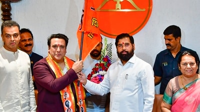 The former Congress Lok Sabha MP joined the Shiv Sena in the presence of Maharashtra Chief Minister Eknath Shinde at the time of election season. (PTI) The former Congress Lok Sabha MP joined the Shiv Sena in the presence of Maharashtra Chief Minister Eknath Shinde at the time of election season. (PTI)