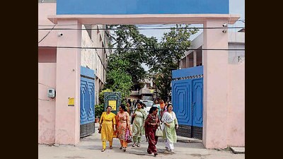 Students wishing to pursue science or commerce have no option but to change schools as the institution offers only humanities streams. (Manish/HT Photo)