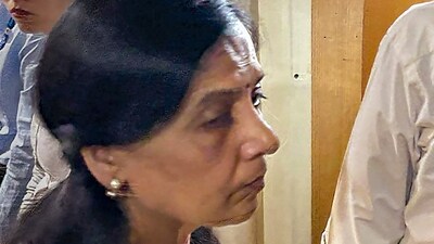 Sunita Kejriwal, wife of Delhi Chief Minister and AAP Convenor Arvind Kejriwal, at Rouse Avenue Court. (PTI) Sunita Kejriwal, wife of Delhi Chief Minister and AAP Convenor Arvind Kejriwal, at Rouse Avenue Court. (PTI)
