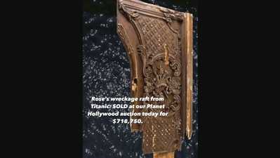 Heritage Auctions shared this image of the Titanic prop on Instagram. (Instagram/@heritageauctions) Heritage Auctions shared this image of the Titanic prop on Instagram. (Instagram/@heritageauctions)