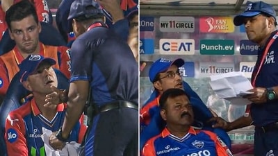 Ricky Ponting and Sourav Ganguly were initially having none of what the umpire had to say (Screengrab) Ricky Ponting and Sourav Ganguly were initially having none of what the umpire had to say (Screengrab)