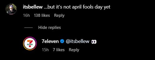7-Eleven replies to claims about Big Bite Hot Dog sparkling water (Instagram)