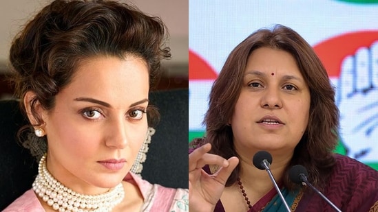 Actor Kangana Ranaut and Congress leader Supriya Shrinate