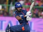 Lucknow Super Giants skipper KL Rahul plays a shot during the match against Rajasthan Royals in the Indian Premier League (IPL) 2024 Lucknow Super Giants skipper KL Rahul plays a shot during the match against Rajasthan Royals in the Indian Premier League (IPL) 2024