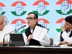 Congress Party leaders Ajay Maken Jairam Ramesh and Pawan Khera addressing a press conference at AICC in New Delhi Congress Party leaders Ajay Maken Jairam Ramesh and Pawan Khera addressing a press conference at AICC in New Delhi