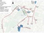 The traffic police also shared a map of the area in question. The traffic police also shared a map of the area in question.
