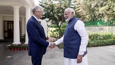 PM Modi and Bill Gates also engaged in an extensive discussion on the role and benefits of artificial intelligence (AI). (ANI) PM Modi and Bill Gates also engaged in an extensive discussion on the role and benefits of artificial intelligence (AI). (ANI)