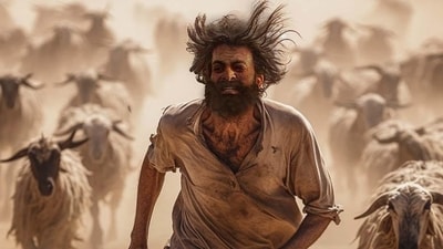 Aadujeevitham The Goat Life box office collection day 1: Prithviraj Sukumaran in a still from the Blessy directoral. Aadujeevitham The Goat Life box office collection day 1: Prithviraj Sukumaran in a still from the Blessy directoral.