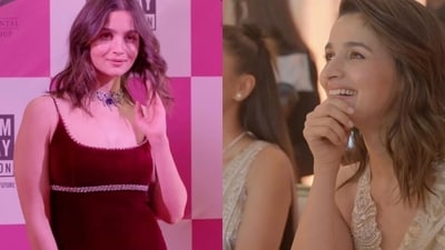 Alia Bhatt opted for a dress for the red carpet and a saree for the event (Instagram) Alia Bhatt opted for a dress for the red carpet and a saree for the event (Instagram)
