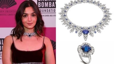 Alia Bhatt graced the Hope Gala with her impeccable style; she wore a stunning Bulgari necklace and a matching ring. (Pics: Bulgari) Alia Bhatt graced the Hope Gala with her impeccable style; she wore a stunning Bulgari necklace and a matching ring. (Pics: Bulgari)