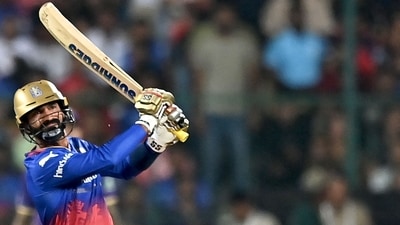 An archetypal Dinesh Karthik cameo (20, 8b, 3x6) added gravitas to the RCB total as usual towards the end. (AFP) An archetypal Dinesh Karthik cameo (20, 8b, 3x6) added gravitas to the RCB total as usual towards the end. (AFP)