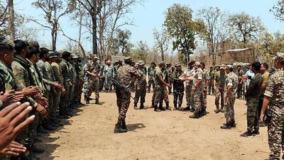 CRPF and its CoBRA unit during a search operation in Bijapur on Wednesday. (ANI) CRPF and its CoBRA unit during a search operation in Bijapur on Wednesday. (ANI)