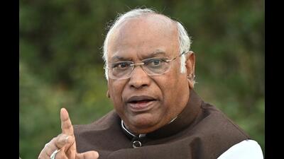 Congress chief Mallikarjun Kharge. (HT PHOTO) Congress chief Mallikarjun Kharge. (HT PHOTO)