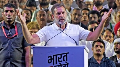 Congress MP Rahul Gandhi said women's potential will be fully utilised only when women have equal contribution in the government running the country Congress MP Rahul Gandhi said women's potential will be fully utilised only when women have equal contribution in the government running the country