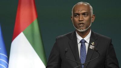 FILE - Mohamed Muizzu campaigned during last year’s presidential election on the promise of expelling some 80 Indian military personnel deployed to operate two helicopters (AP)