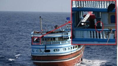 The operation is currently underway by the Indian Navy towards rescue of hijacked FV (X/ @indiannavy) The operation is currently underway by the Indian Navy towards rescue of hijacked FV (X/ @indiannavy)
