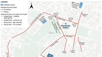 The traffic police also shared a map of the area in question. (@blrcitytraffic/X) The traffic police also shared a map of the area in question. (@blrcitytraffic/X)