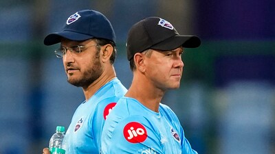 Sourav Ganguly (L) with Ricky Ponting during a training session (PTI) Sourav Ganguly (L) with Ricky Ponting during a training session (PTI)