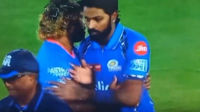 Hardik Pandya and Lasith Malinga Hardik Pandya and Lasith Malinga