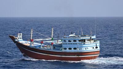 The hijacked fishing vessel was around 90 nautical miles southwest of Socotra, the Indian Navy said in a statement (X/indiannavy) The hijacked fishing vessel was around 90 nautical miles southwest of Socotra, the Indian Navy said in a statement (X/indiannavy)