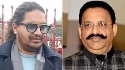 Gangster-turned-politician Mukhtar Ansari (right) and his son Umar Ansari. Gangster-turned-politician Mukhtar Ansari (right) and his son Umar Ansari.
