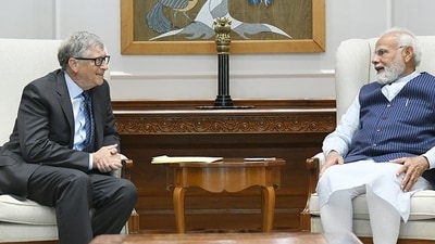 Microsoft co-founder Bill Gates meets with Prime Minister Narendra Modi. Microsoft co-founder Bill Gates meets with Prime Minister Narendra Modi.