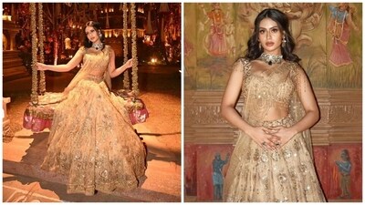 Nysa Devgan's look at Ambani pre-wedding festivities is very reminiscent of a modern Indian princess. Nysa Devgan's look at Ambani pre-wedding festivities is very reminiscent of a modern Indian princess.