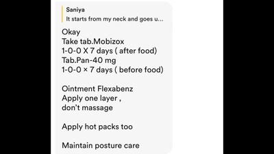 Screengrab of the Bumble chat shared by Saniya Dhawan on X. (X/@SaniyaDhawan1) Screengrab of the Bumble chat shared by Saniya Dhawan on X. (X/@SaniyaDhawan1)