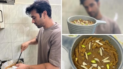 Pulkit Samrat makes halwa for Kriti Kharbanda's family. Pulkit Samrat makes halwa for Kriti Kharbanda's family.