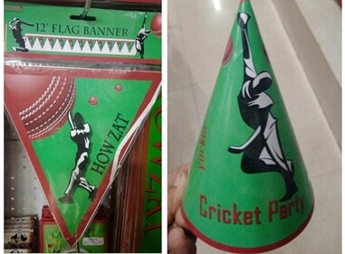 There's been a rise in demand for props with cricket-themed messages and motifs, says Dhiraj Daryanani (Party Hunterz) There's been a rise in demand for props with cricket-themed messages and motifs, says Dhiraj Daryanani (Party Hunterz)