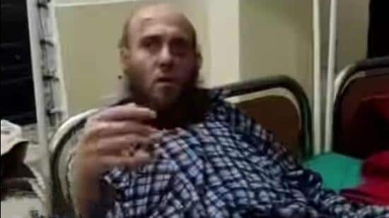 Russian tourist Nikita Koriaboksin during the treatment in Bokakhat Civil Hospital (HT Photo/Sourced)