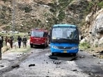 Security personnel inspect the site of the suicide attack near Besham city in the Shangla district of Khyber Pakhtunkhwa province on March 26. Five Chinese nationals working on a major dam construction site were killed in the attack. Security personnel inspect the site of the suicide attack near Besham city in the Shangla district of Khyber Pakhtunkhwa province on March 26. Five Chinese nationals working on a major dam construction site were killed in the attack.