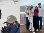 Mahesh Babu and Namrata Shirodkar are vacationing with their children Sitara and Gautam at St Mortiz in Switzerland.(Instagram)