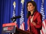 Republican presidential candidate and former U.S. Ambassador to the United Nations Nikki Haley speaks on stage at her watch party during the South Carolina Republican presidential primary election in Charleston, South Carolina, U.S. February 24, 2024. REUTERS/Brian Snyder