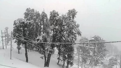 The post came after the higher reaches of Himachal Pradesh received fresh snowfall on Saturday morning. (ANI ) The post came after the higher reaches of Himachal Pradesh received fresh snowfall on Saturday morning. (ANI )
