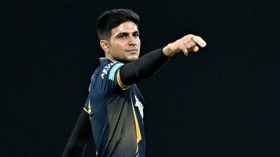 Gujarat Titans' captain Shubman Gill gestures during the Indian Premier League (IPL) Twenty20 cricket match between Chennai Super Kings and Gujarat Titans (AFP)