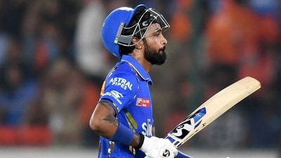 Mumbai Indians' captain Hardik Pandya during a match. (AFP)