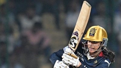 Royal Challengers Bangalore's captain Smriti Mandhana plays a shot (AFP) Royal Challengers Bangalore's captain Smriti Mandhana plays a shot (AFP)
