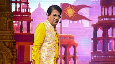 Bhopal: TV artist and actor Arun Govil, known for portraying Lord Rama in Ramayan TV series during the event 'Suno Ram Kahani' organised to celebrate Ayodhya's Lord Ram Mandir consecration, in Bhopal, Wednesday, Jan. 24, 2024. (PTI Photo) (PTI01_24_2024_000405A) (PTI) Bhopal: TV artist and actor Arun Govil, known for portraying Lord Rama in Ramayan TV series during the event 'Suno Ram Kahani' organised to celebrate Ayodhya's Lord Ram Mandir consecration, in Bhopal, Wednesday, Jan. 24, 2024. (PTI Photo) (PTI01_24_2024_000405A) (PTI)
