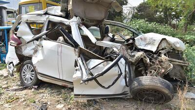 There were 12 people on board including 11 children who were going to a school entrance exam in Jamia Nagar in Delhi when the accident occurred. (Sakib Ali/HT Photo) There were 12 people on board including 11 children who were going to a school entrance exam in Jamia Nagar in Delhi when the accident occurred. (Sakib Ali/HT Photo)