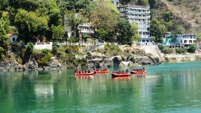 Rishikesh, Uttarakhand: Immerse yourself in the spiritual ambience of Rishikesh during April, known for its pleasant weather and the celebration of Ram Navami, offering a blend of tranquillity, yoga retreats, and river rafting adventures. (Unsplash) Rishikesh, Uttarakhand: Immerse yourself in the spiritual ambience of Rishikesh during April, known for its pleasant weather and the celebration of Ram Navami, offering a blend of tranquillity, yoga retreats, and river rafting adventures. (Unsplash)