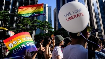 Tolerance for LGBTQ+ people remains "very low" in South Korea, say activists. (Anthony Wallace/AFP) Tolerance for LGBTQ+ people remains "very low" in South Korea, say activists. (Anthony Wallace/AFP)