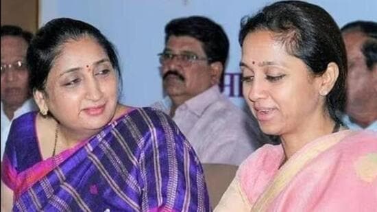 Sunetra Pawar (left) with Supriya Sule (File Photo)