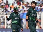 Shaheen Afridi (R) and Babar Azam of Pakistan Shaheen Afridi (R) and Babar Azam of Pakistan