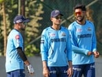 Gujarat Titans' captain Shubman Gill with teammates during a practice session ahead of the Indian Premier League (IPL) 2024 T20 cricket match between Gujarat Titans and Sunrisers Hyderabad, at the Narendra Modi Stadium, in Ahmedabad Gujarat Titans' captain Shubman Gill with teammates during a practice session ahead of the Indian Premier League (IPL) 2024 T20 cricket match between Gujarat Titans and Sunrisers Hyderabad, at the Narendra Modi Stadium, in Ahmedabad