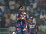 Mayank Yadav troubled the Punjab Kings batters with his rapid pace. Mayank Yadav troubled the Punjab Kings batters with his rapid pace.